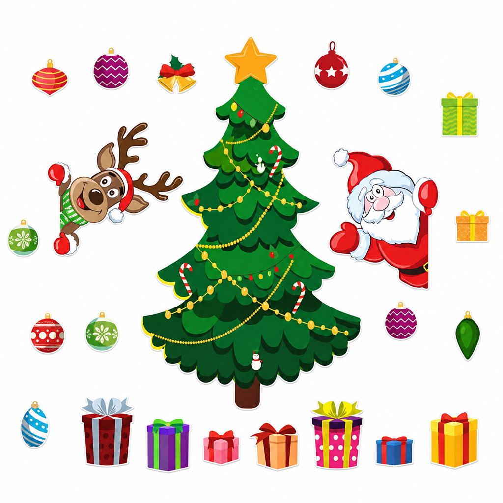 WAS Fridge Tree magnetic Christmas tree set - 1 tree