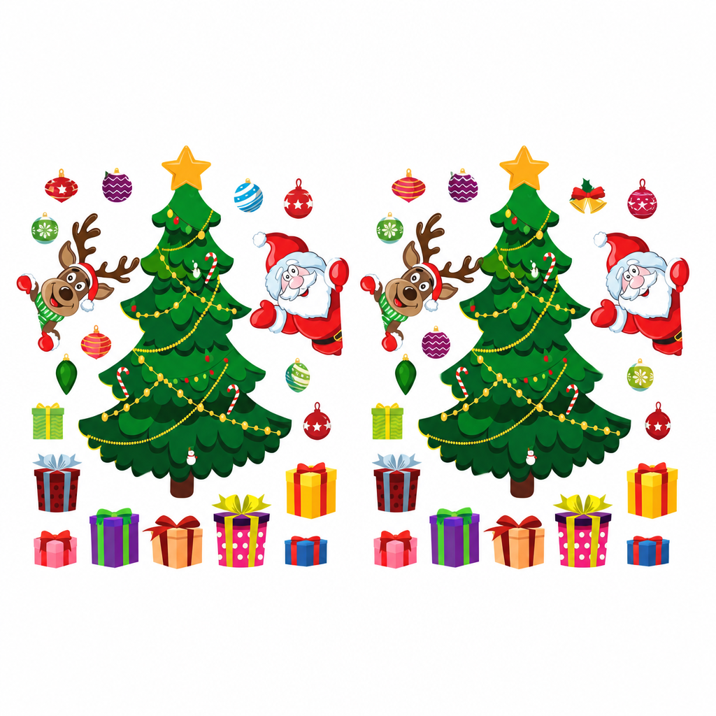 WAS Fridge Tree magnetic Christmas tree set - 2 trees