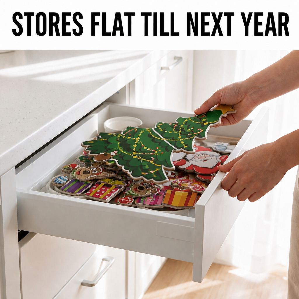 WAS Fridge Tree stores flat in a drawer