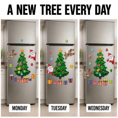 WAS Fridge Tree redecorated differently each day